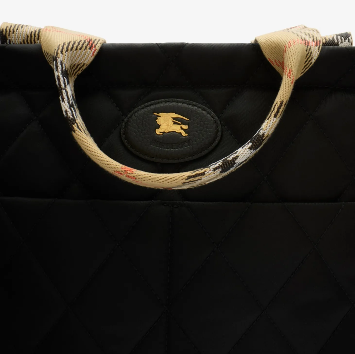 Check Trim Quilted Nylon Baby Changing Bag