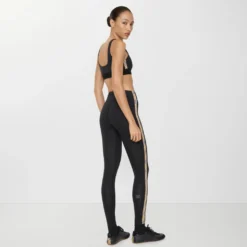 Check Trim Stretch Nylon Leggings