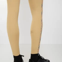 Check Trim Stretch Nylon Leggings
