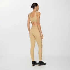 Check Trim Stretch Nylon Leggings