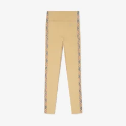 Check Trim Stretch Nylon Leggings