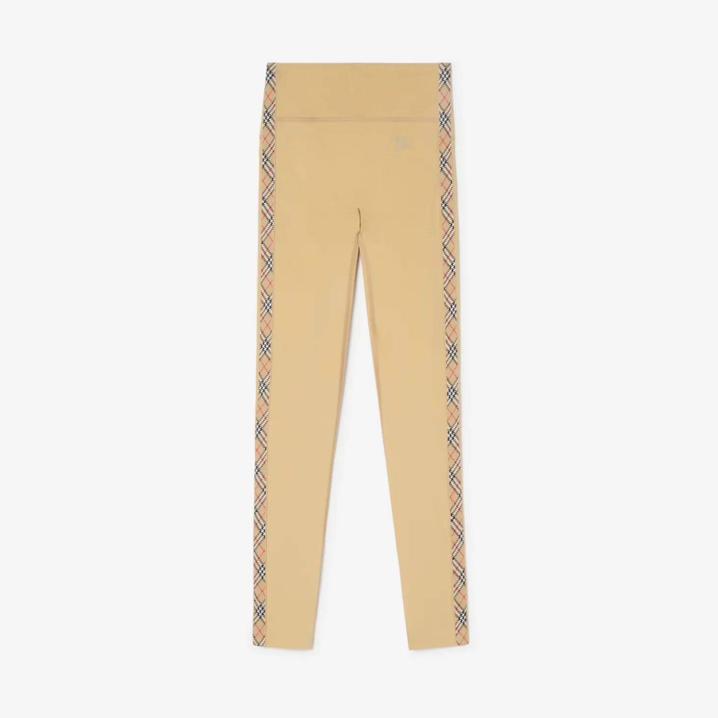 Check Trim Stretch Nylon Leggings