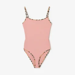 Check Trim Swimsuit