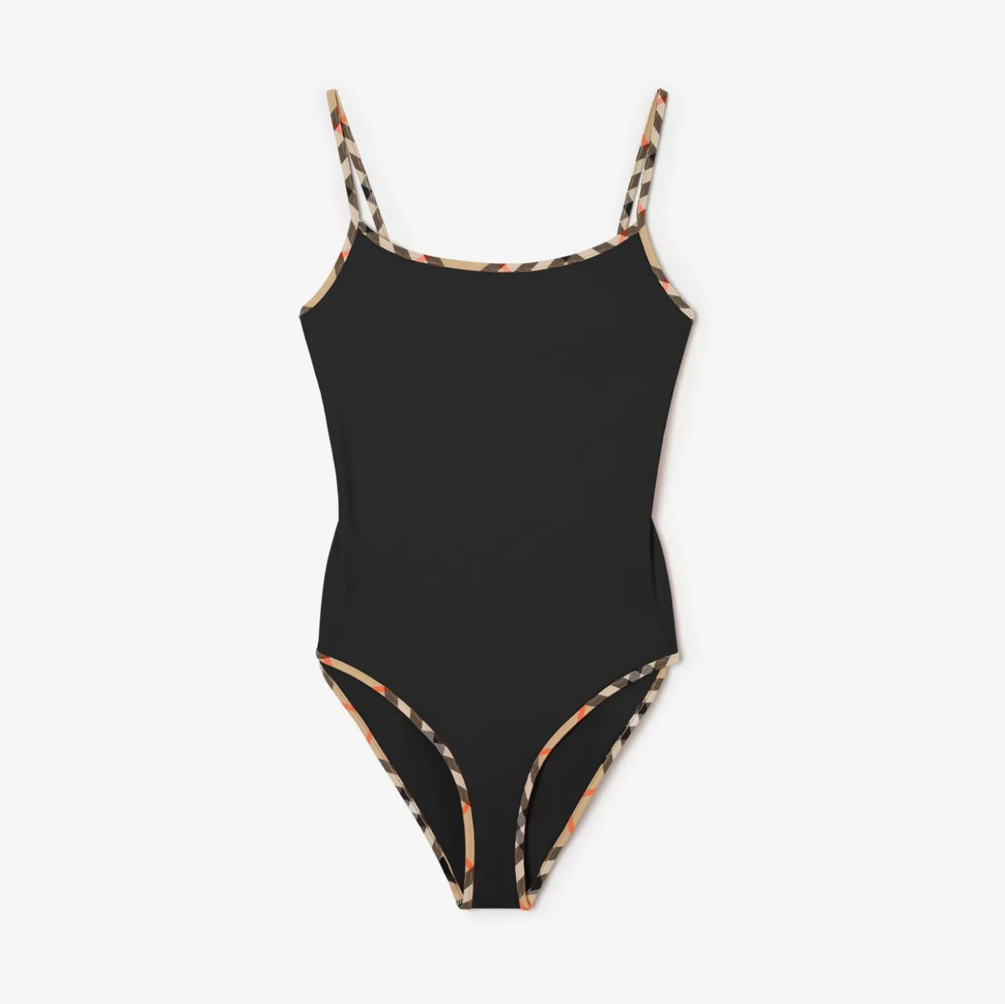 Check Trim Swimsuit