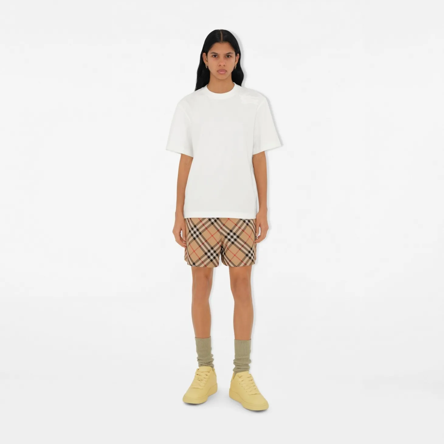 Check Twill Shorts
