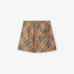 Check Twill Shorts