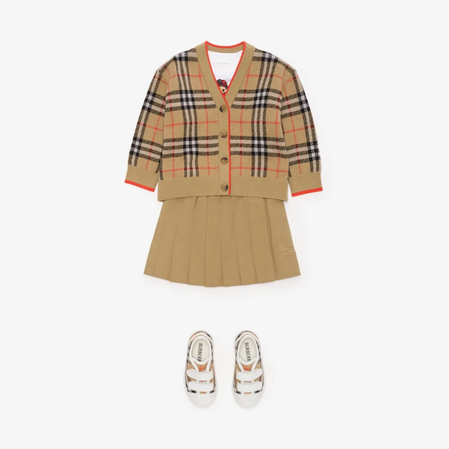 Check Wool Cardigan