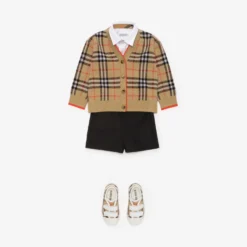 Check Wool Cardigan
