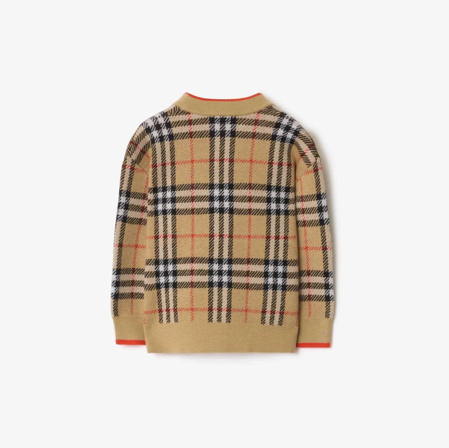 Check Wool Cardigan