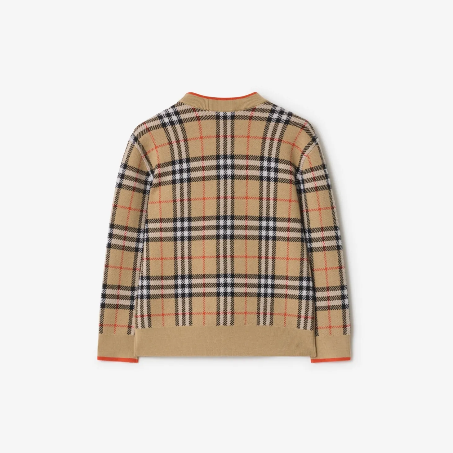 Check Wool Cardigan
