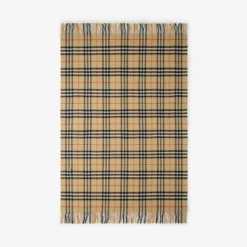 Check Wool Cashmere Blanket