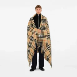 Check Wool Cashmere Blanket