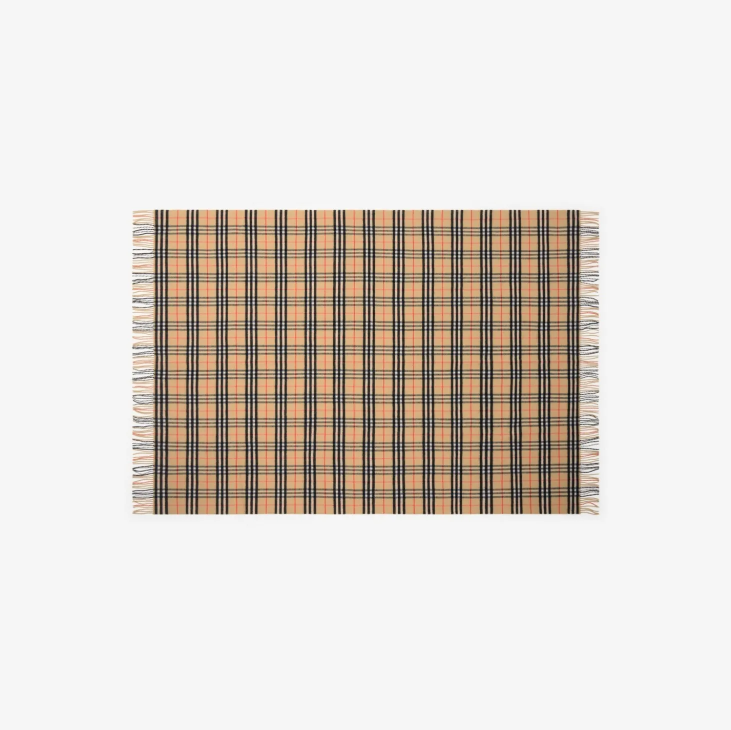 Check Wool Cashmere Blanket