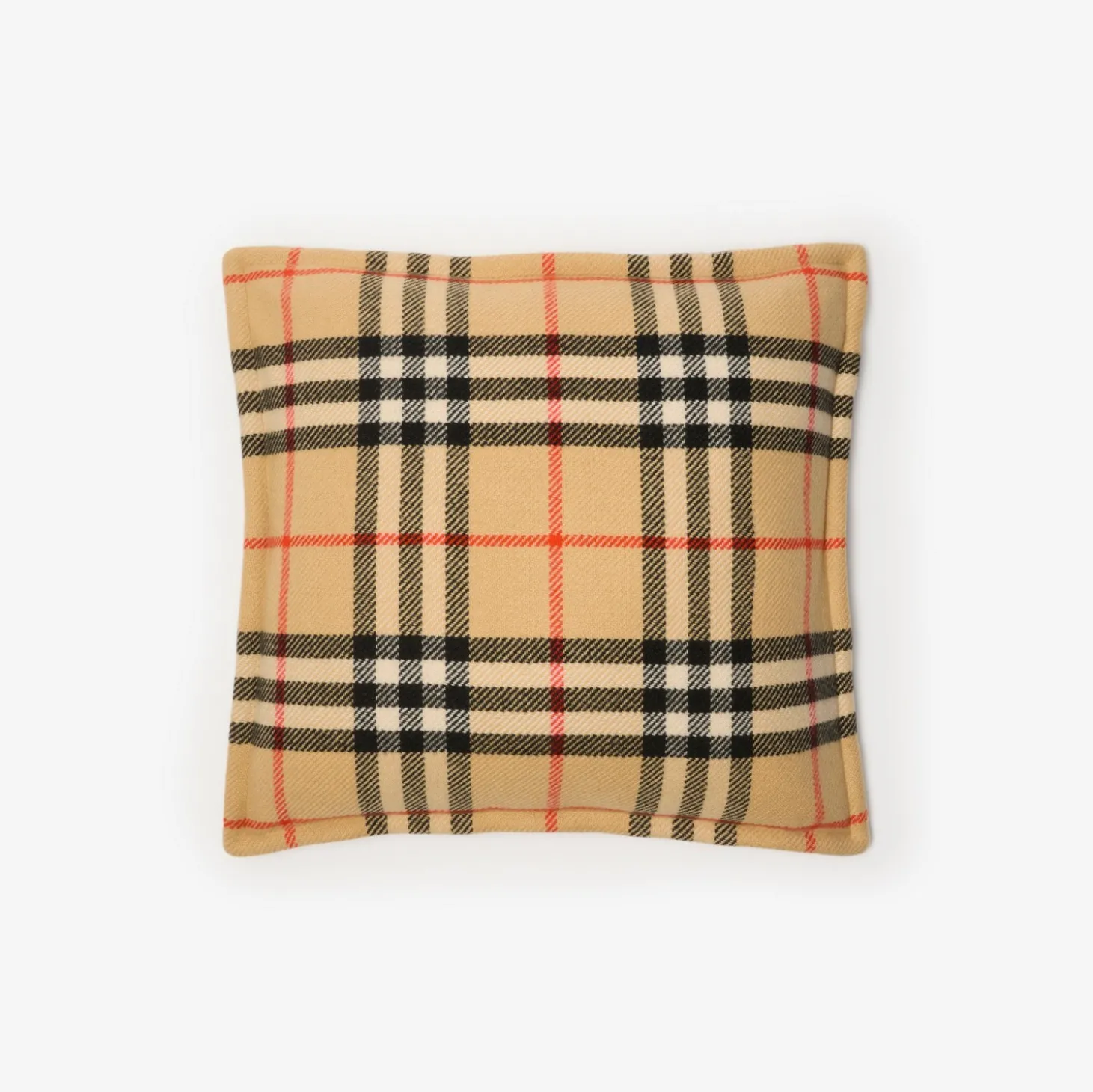 Check Wool Cashmere Cushion