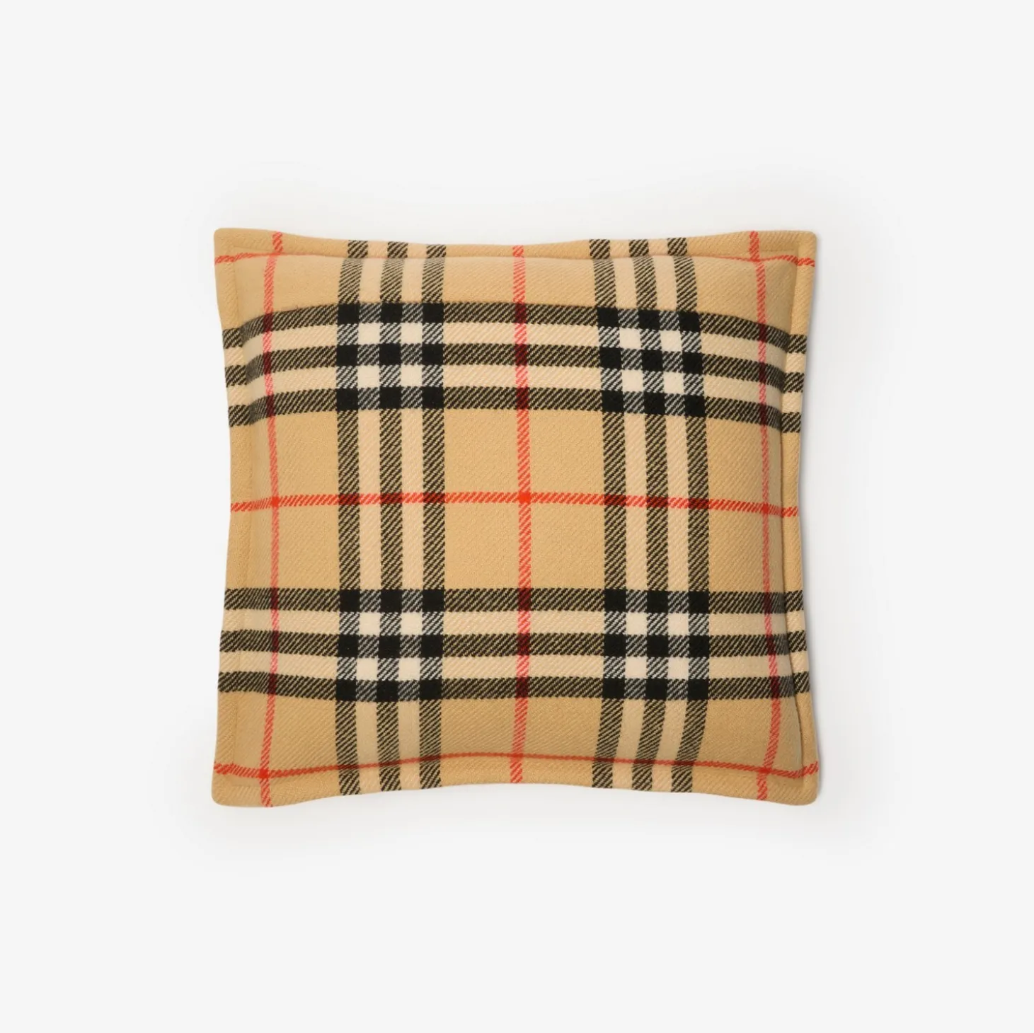 Check Wool Cashmere Cushion