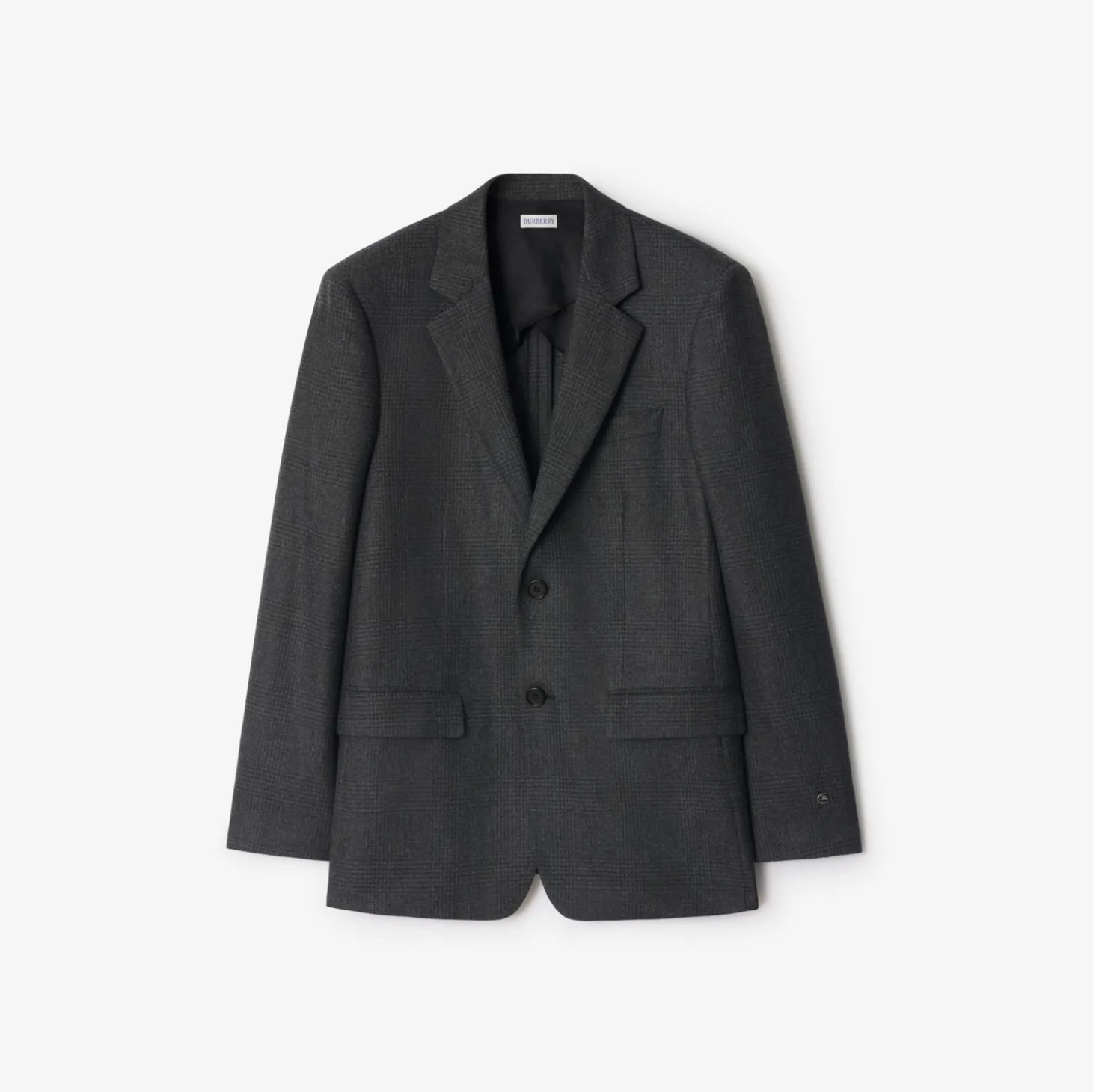 Check Wool Cashmere Tailored Jacket