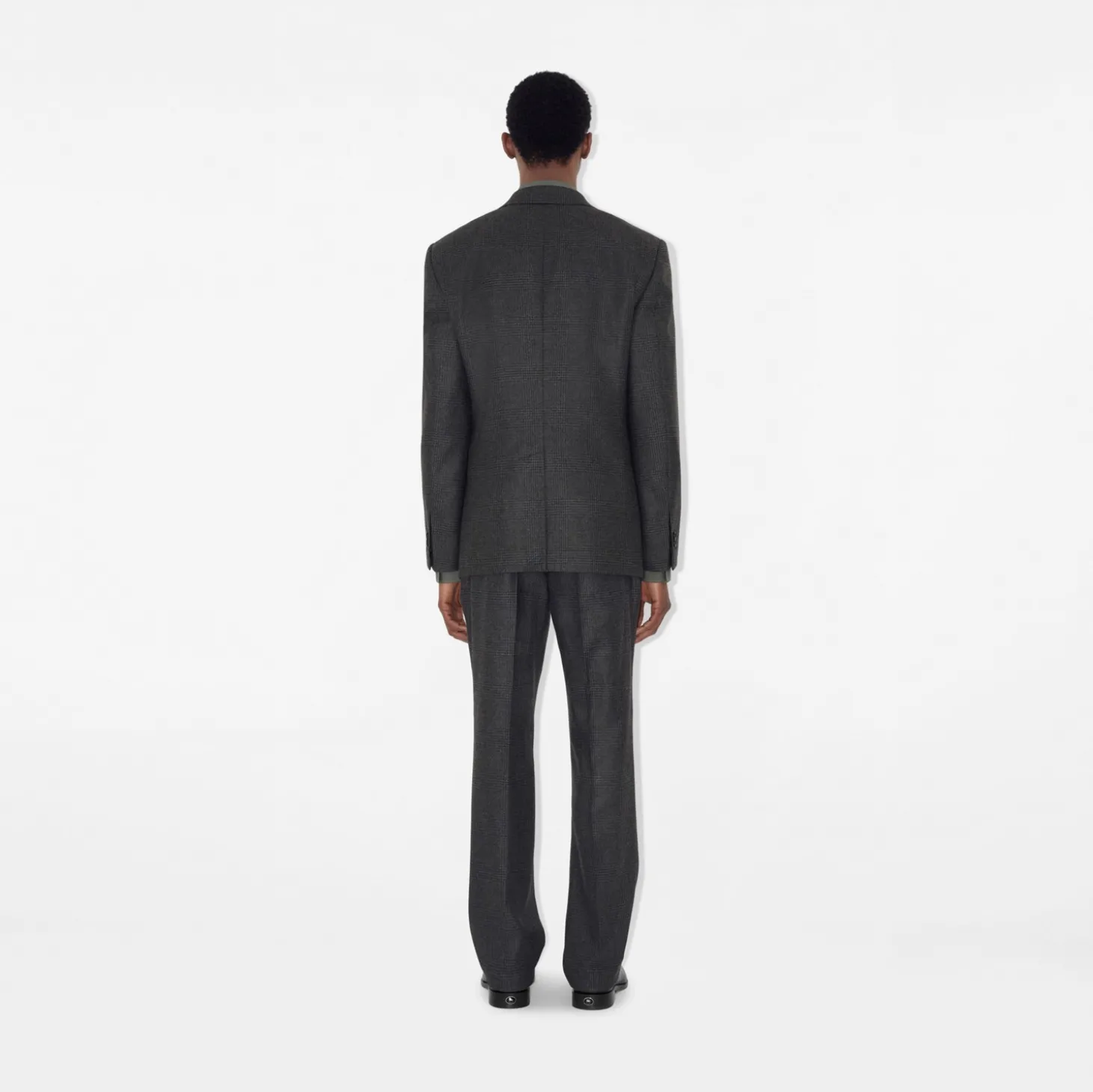 Check Wool Cashmere Tailored Jacket