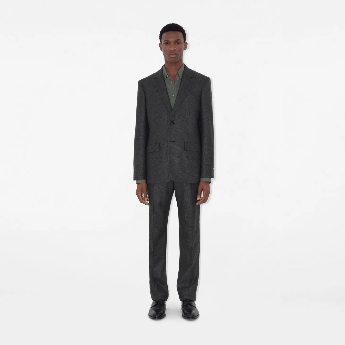 Check Wool Cashmere Tailored Jacket