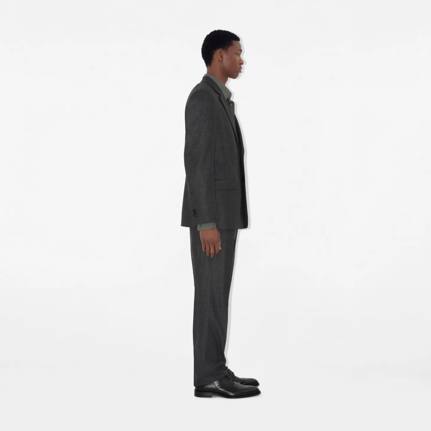 Check Wool Cashmere Tailored Jacket