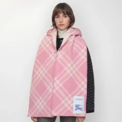 Check Wool Hooded Scarf