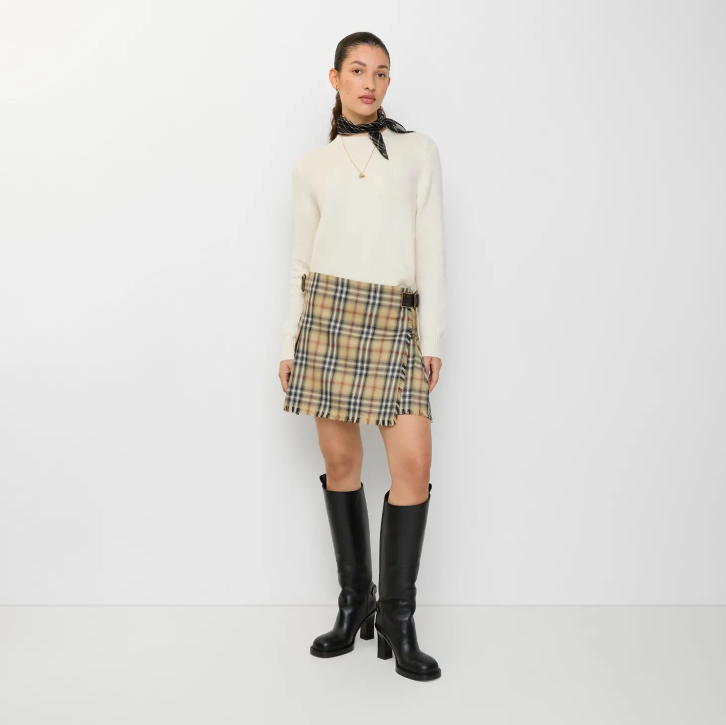 Check Wool Mini Kilt