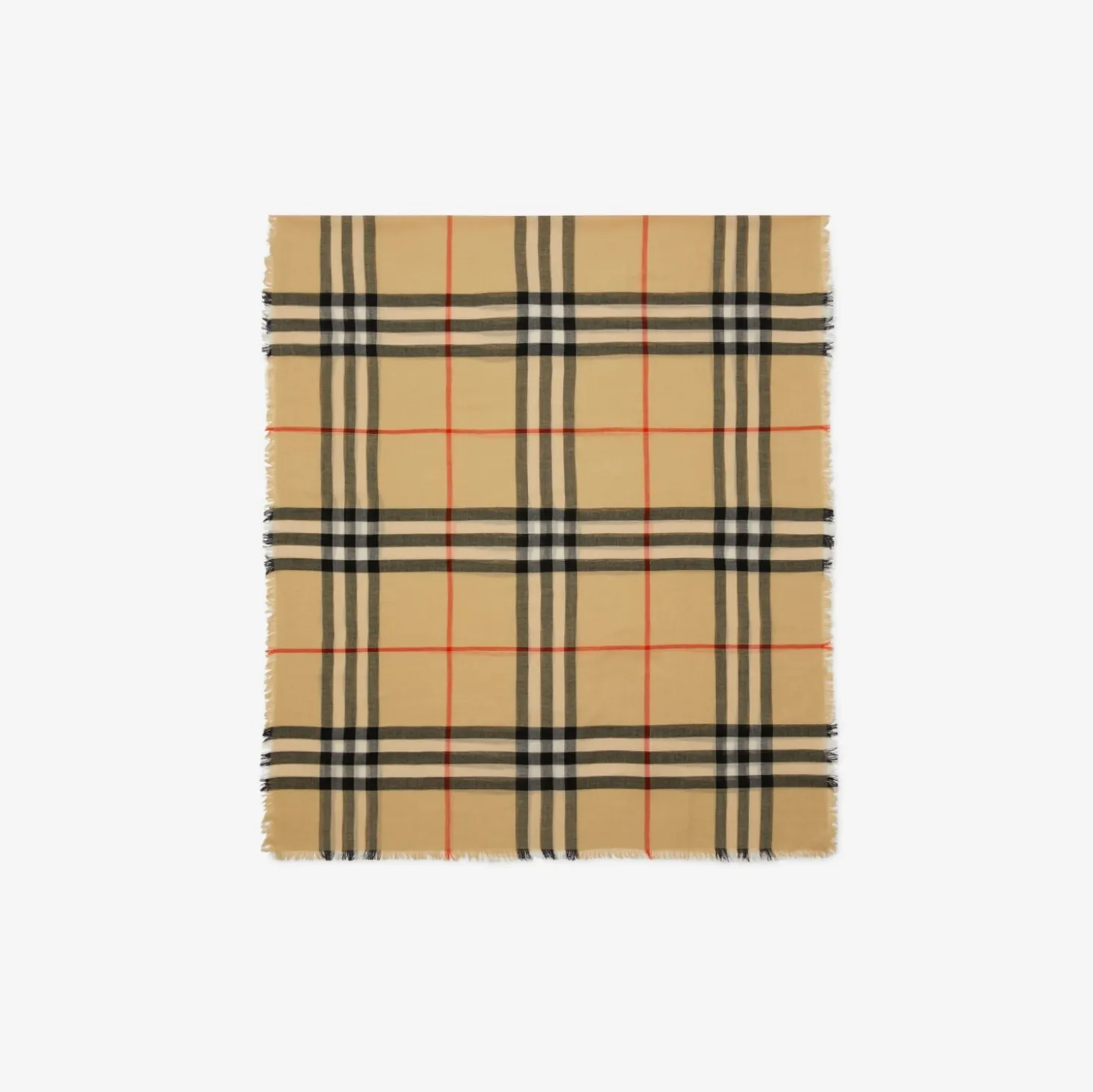 Check Wool Scarf