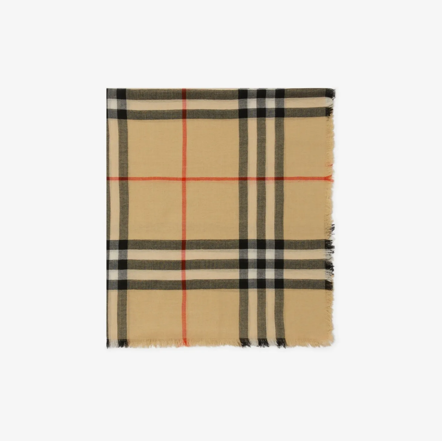 Check Wool Scarf