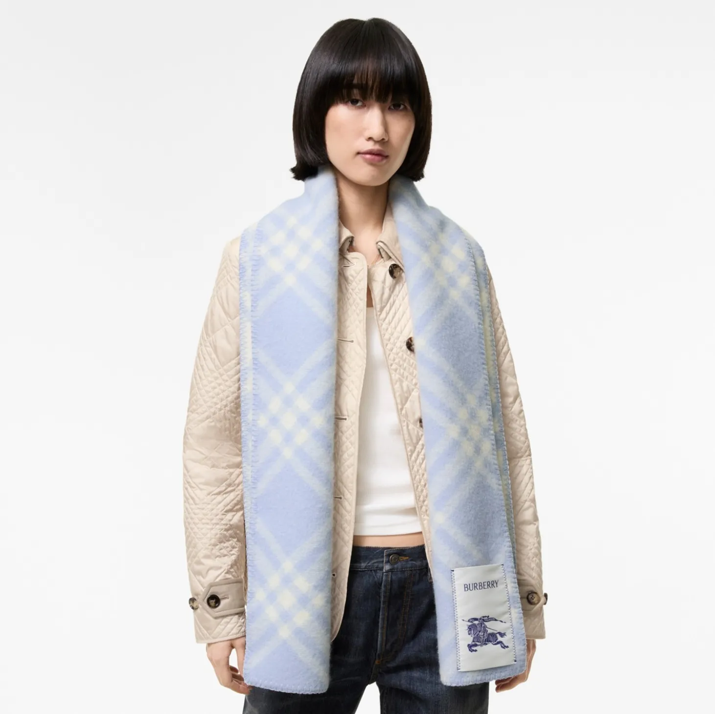 Check Wool Scarf