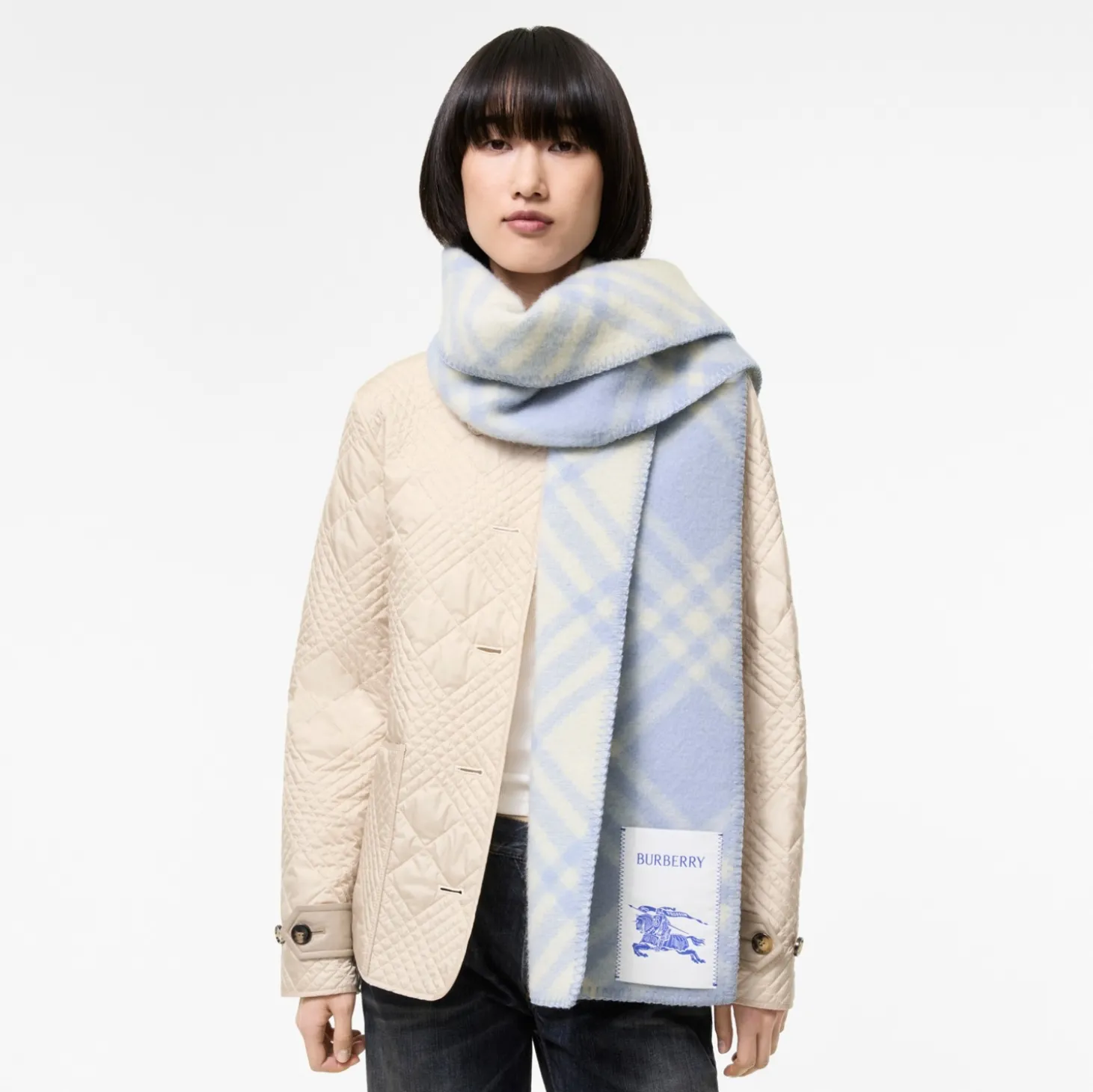 Check Wool Scarf