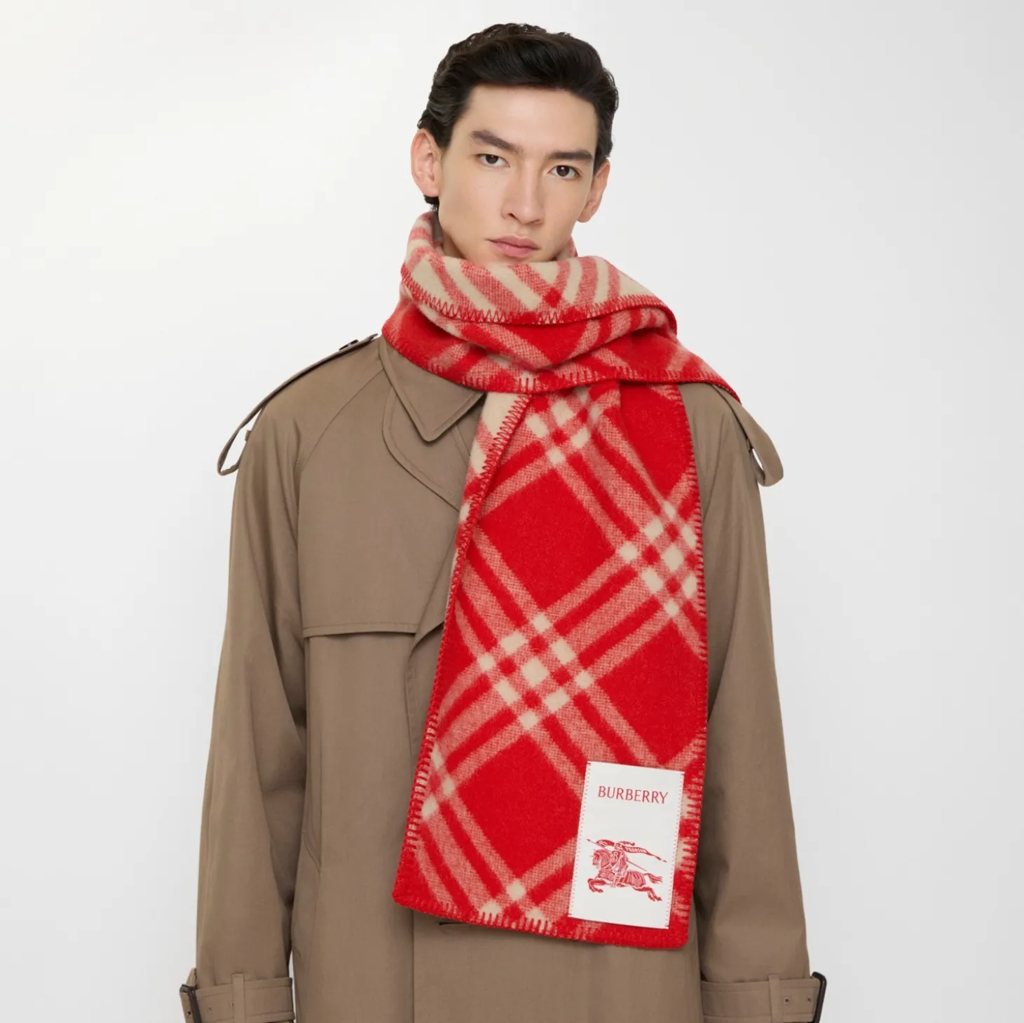 Check Wool Scarf