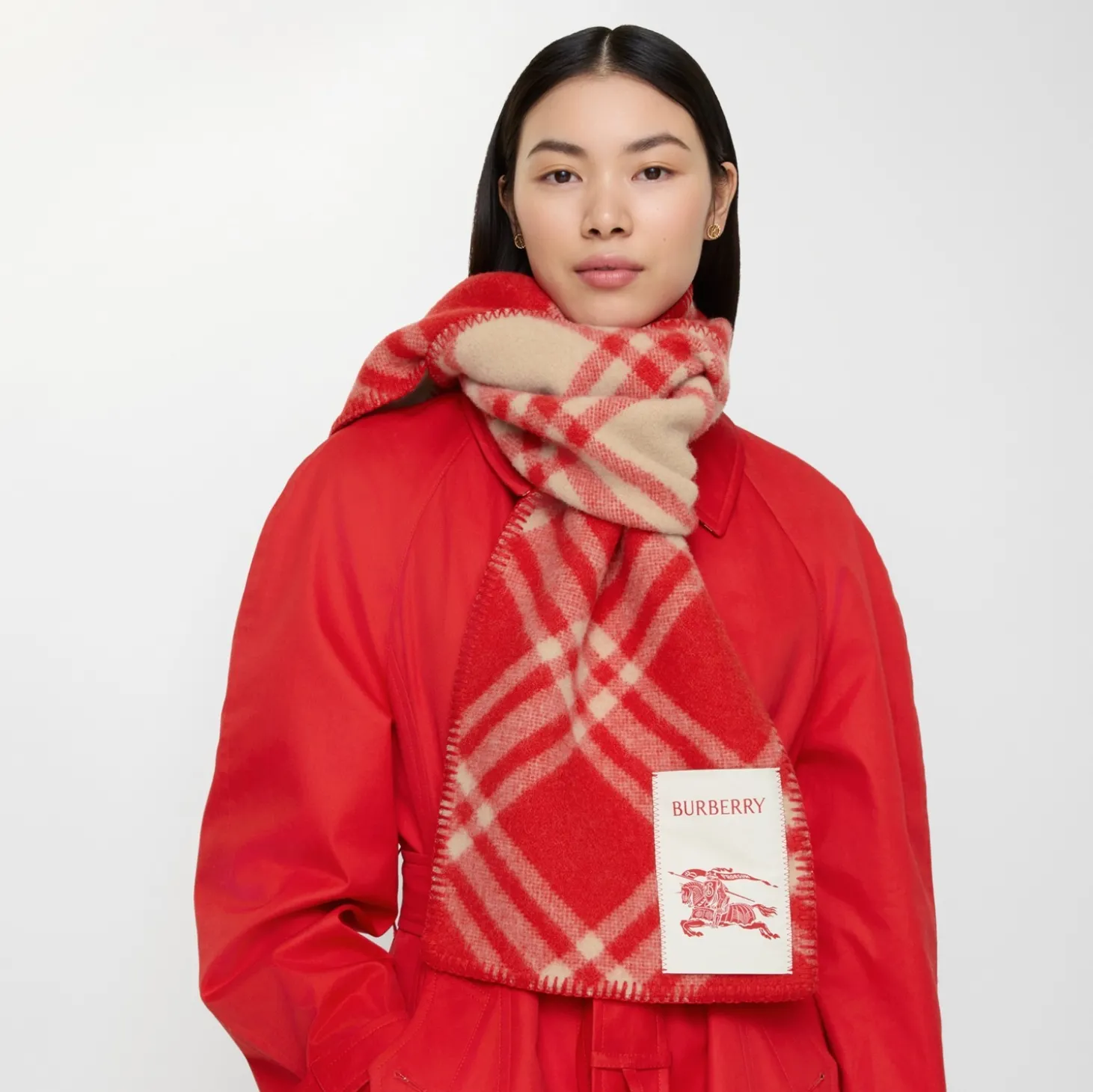 Check Wool Scarf