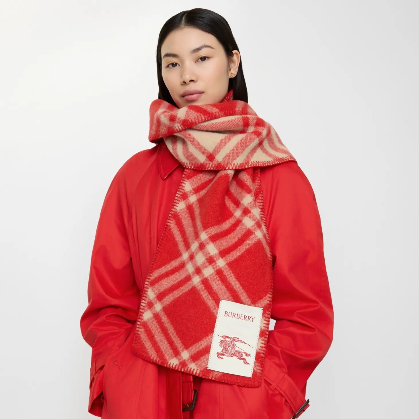 Check Wool Scarf