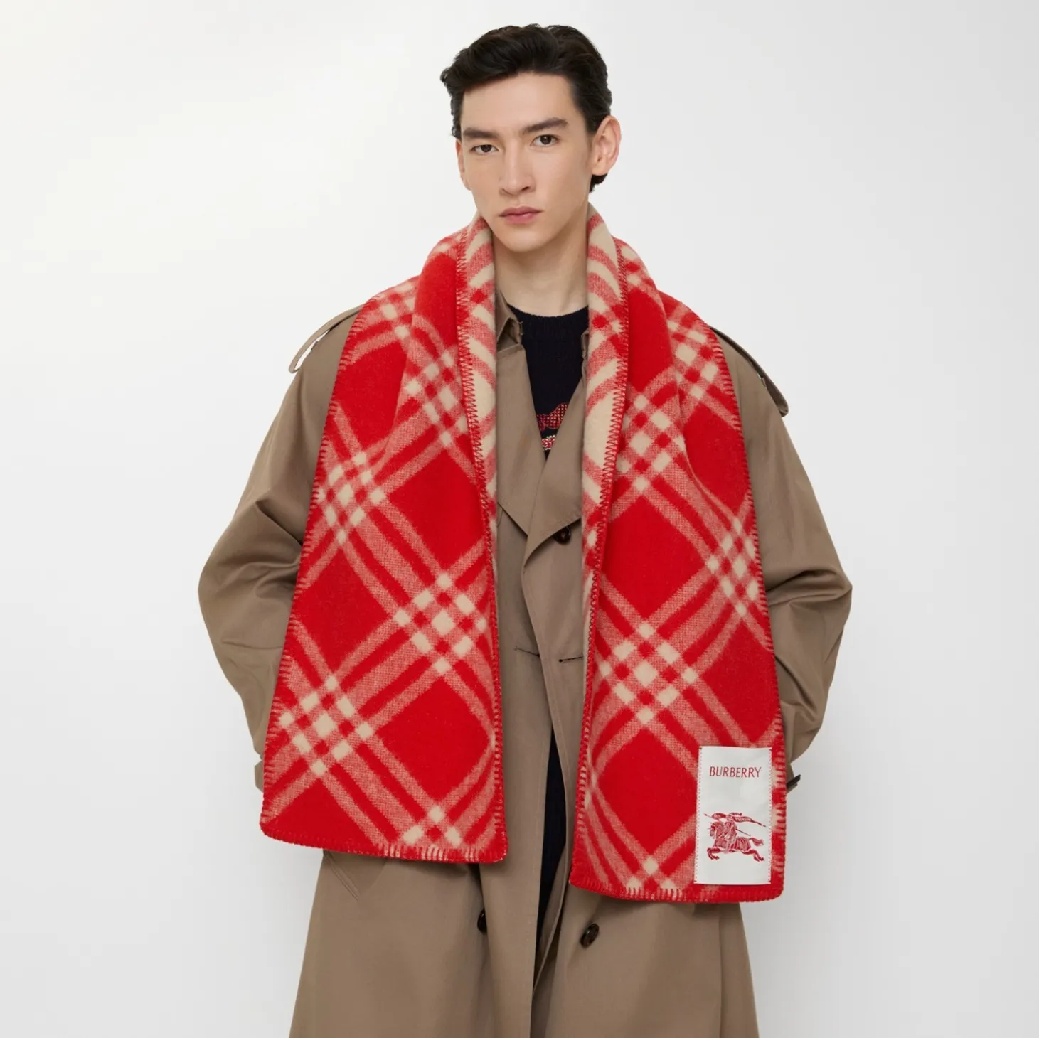 Check Wool Scarf