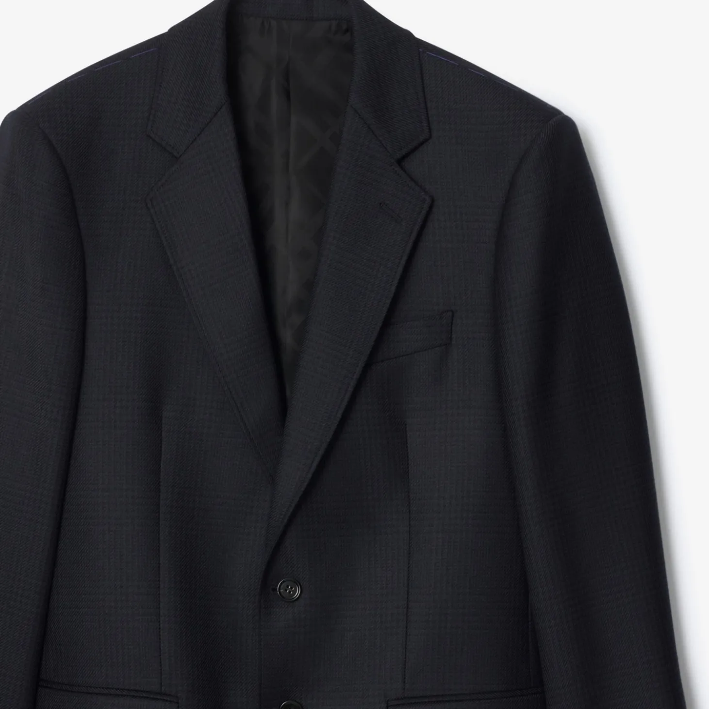 Check Wool Tailored Jacket