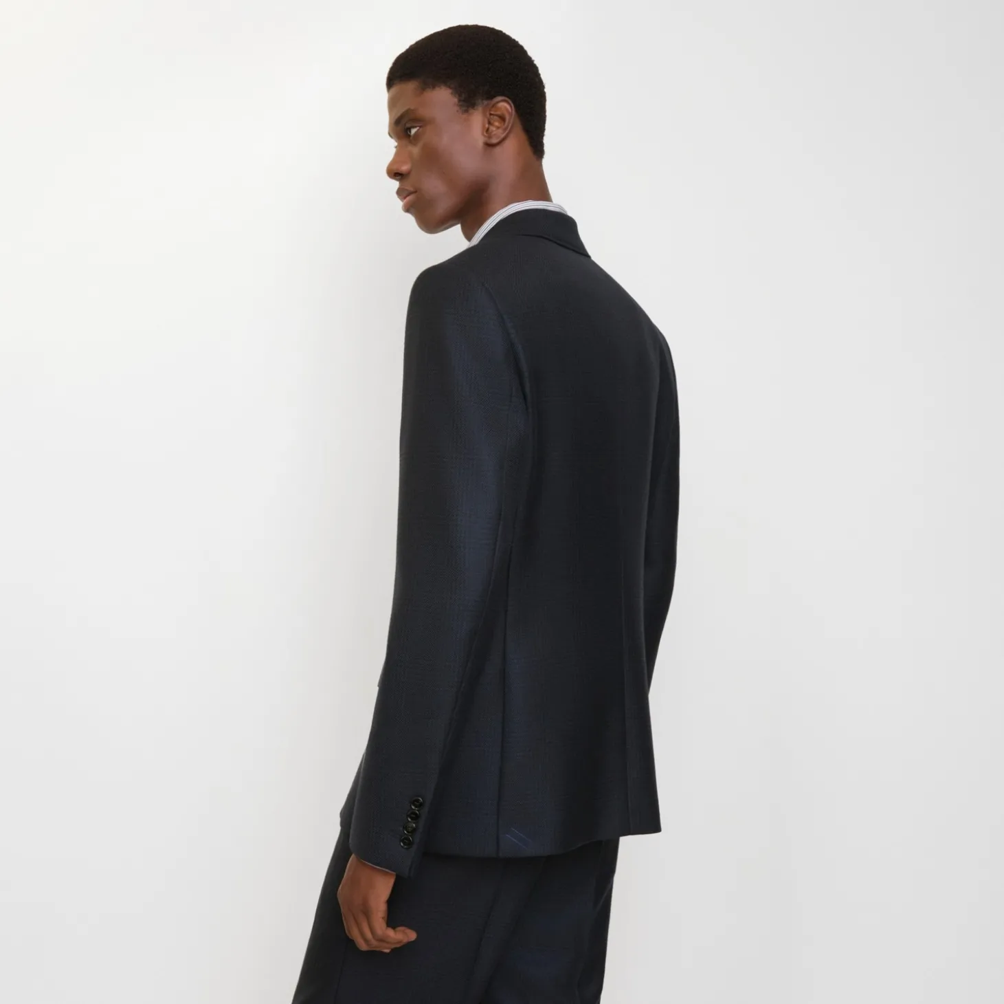 Check Wool Tailored Jacket