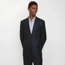 Check Wool Tailored Jacket