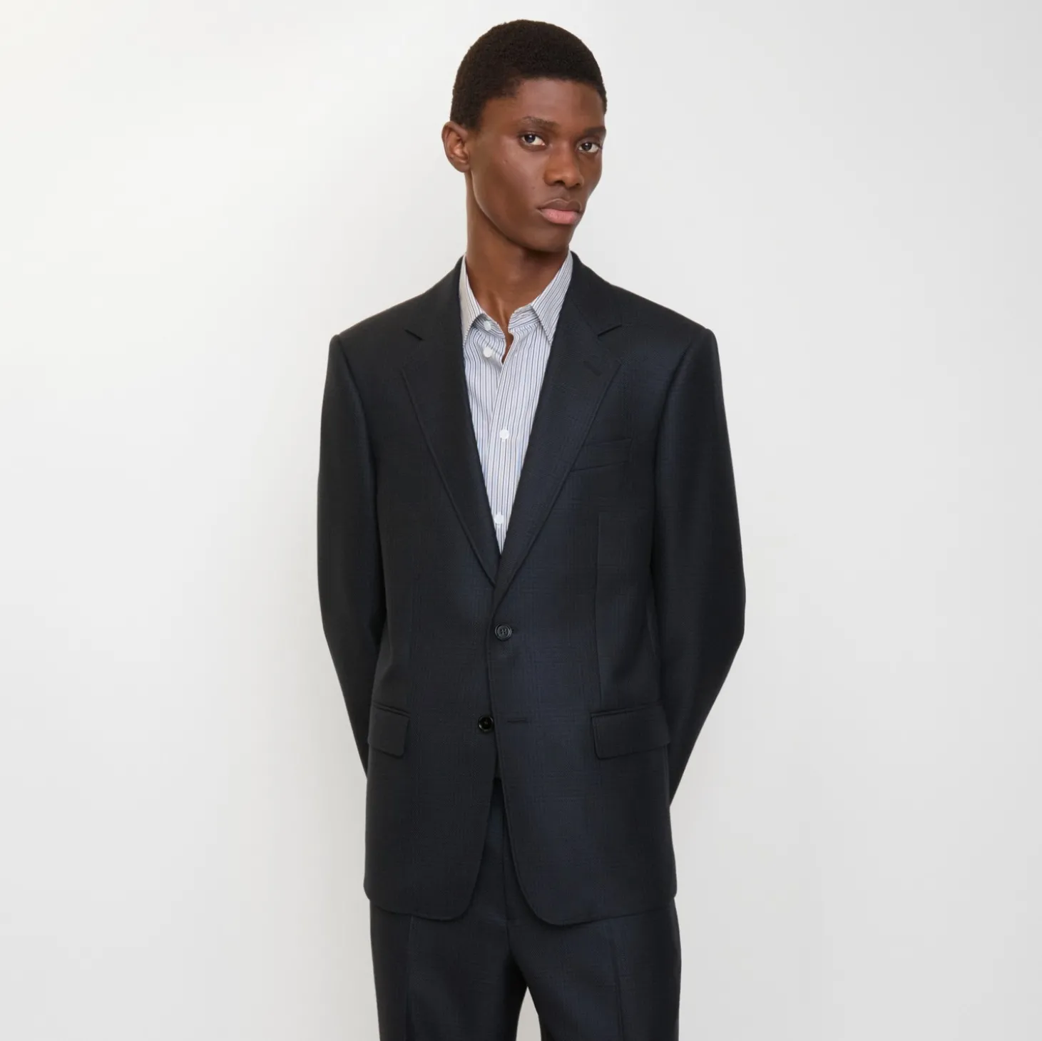 Check Wool Tailored Jacket