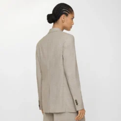 Check Wool Tailored Jacket
