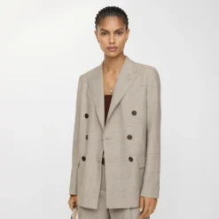 Check Wool Tailored Jacket