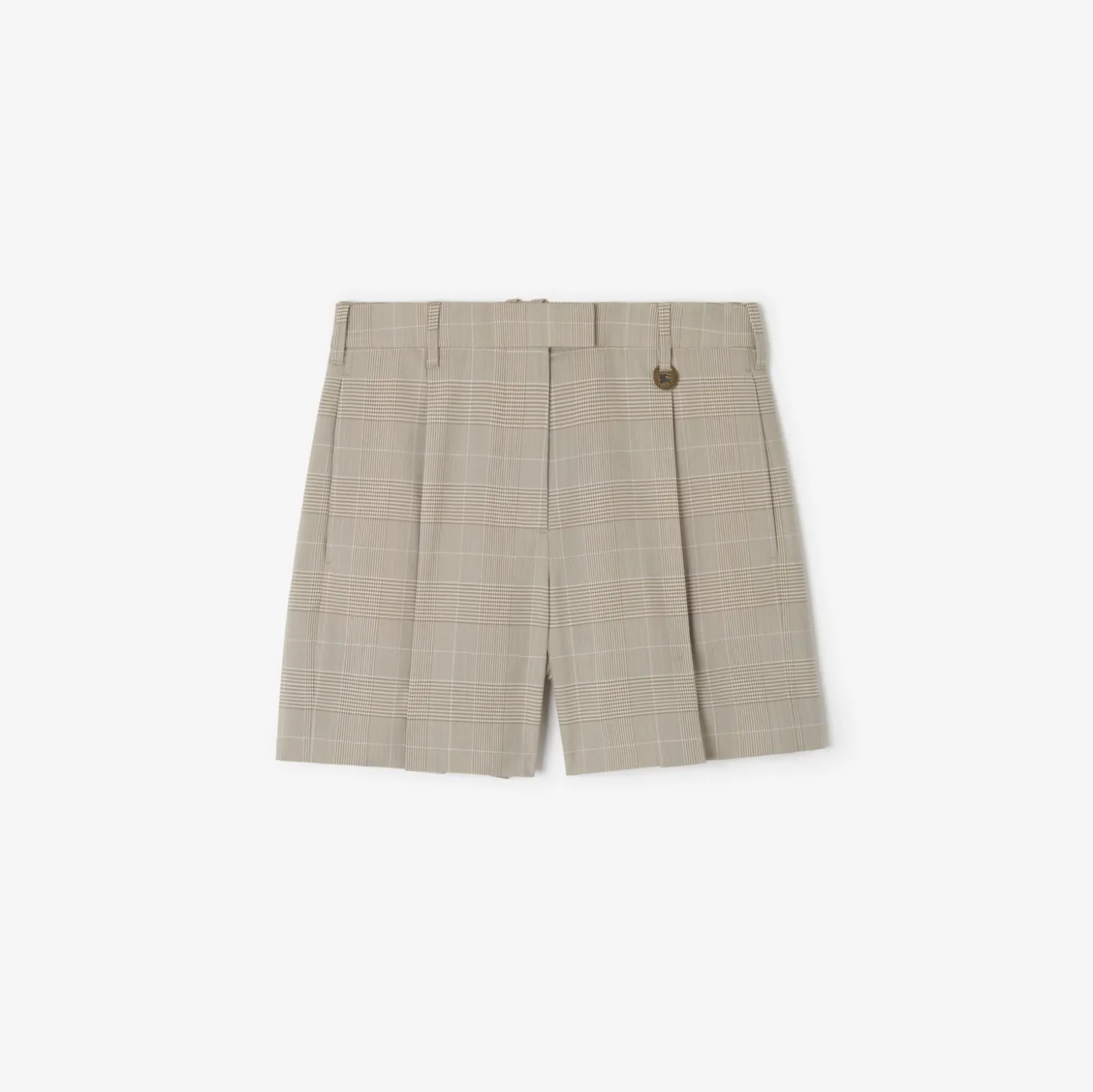 Check Wool Tailored Shorts