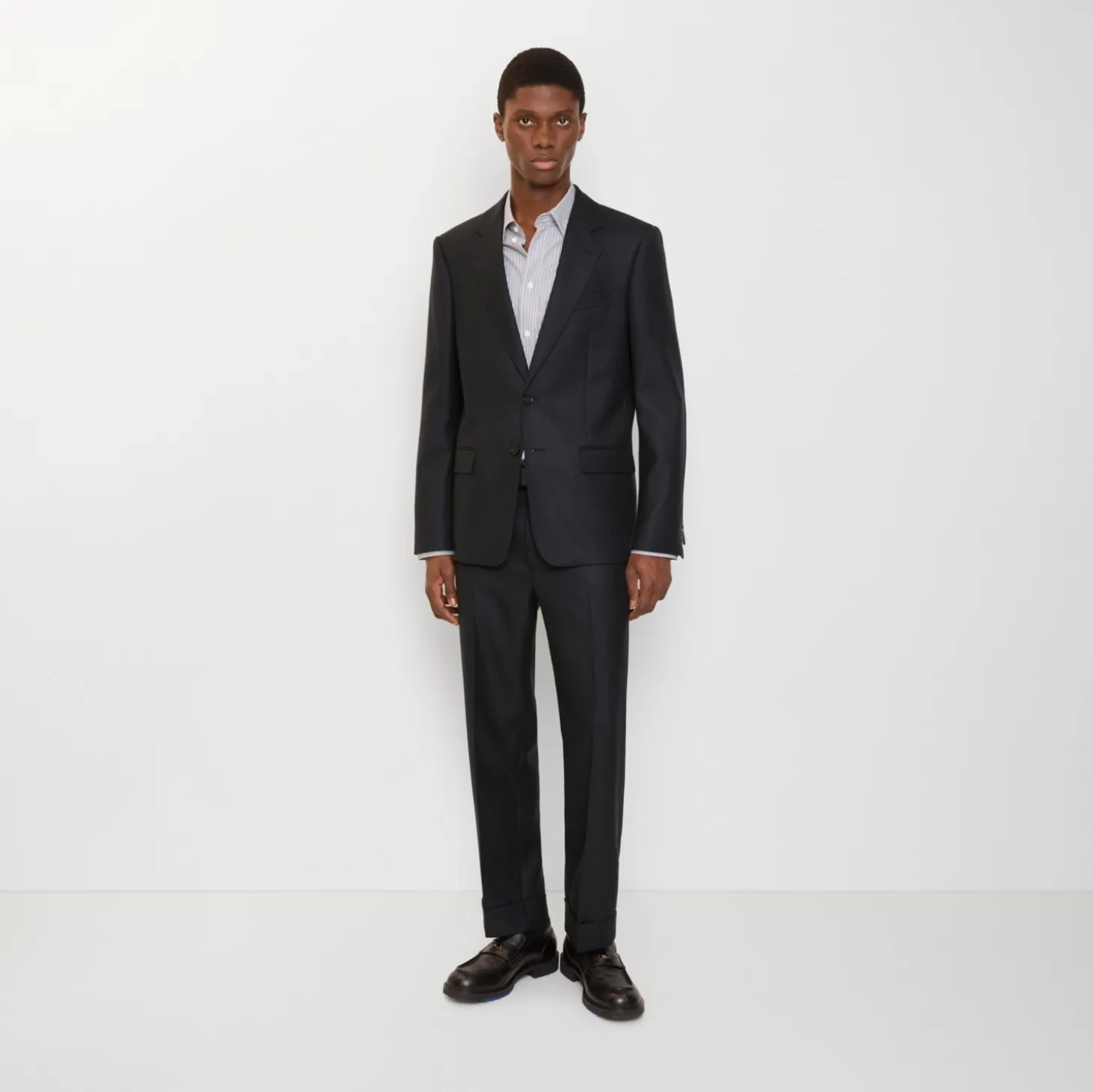 Check Wool Tailored Trousers