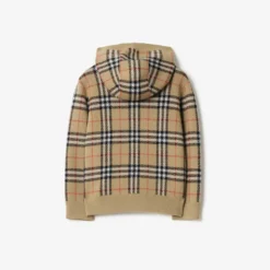 Check Wool Zip Hoodie