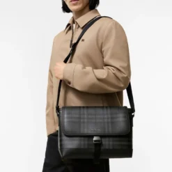 City Check Messenger Bag