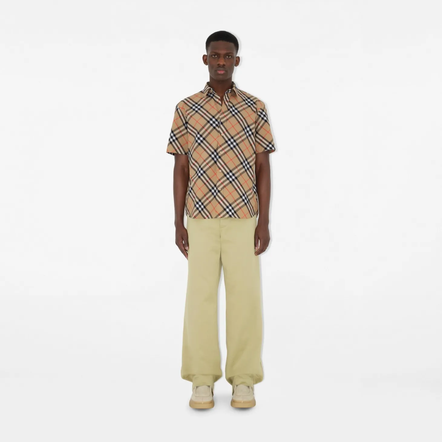 Classic Fit Check Cotton Poplin Shirt