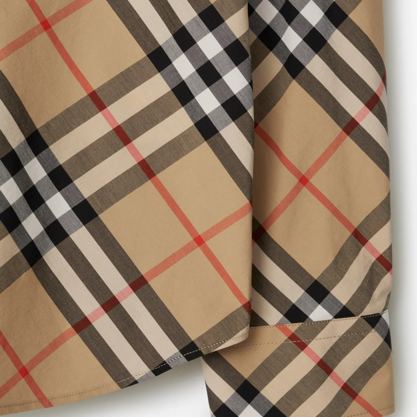 Classic Fit Check Cotton Poplin Shirt
