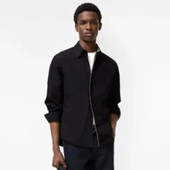 Classic Fit Check Piping Cotton Poplin Shirt