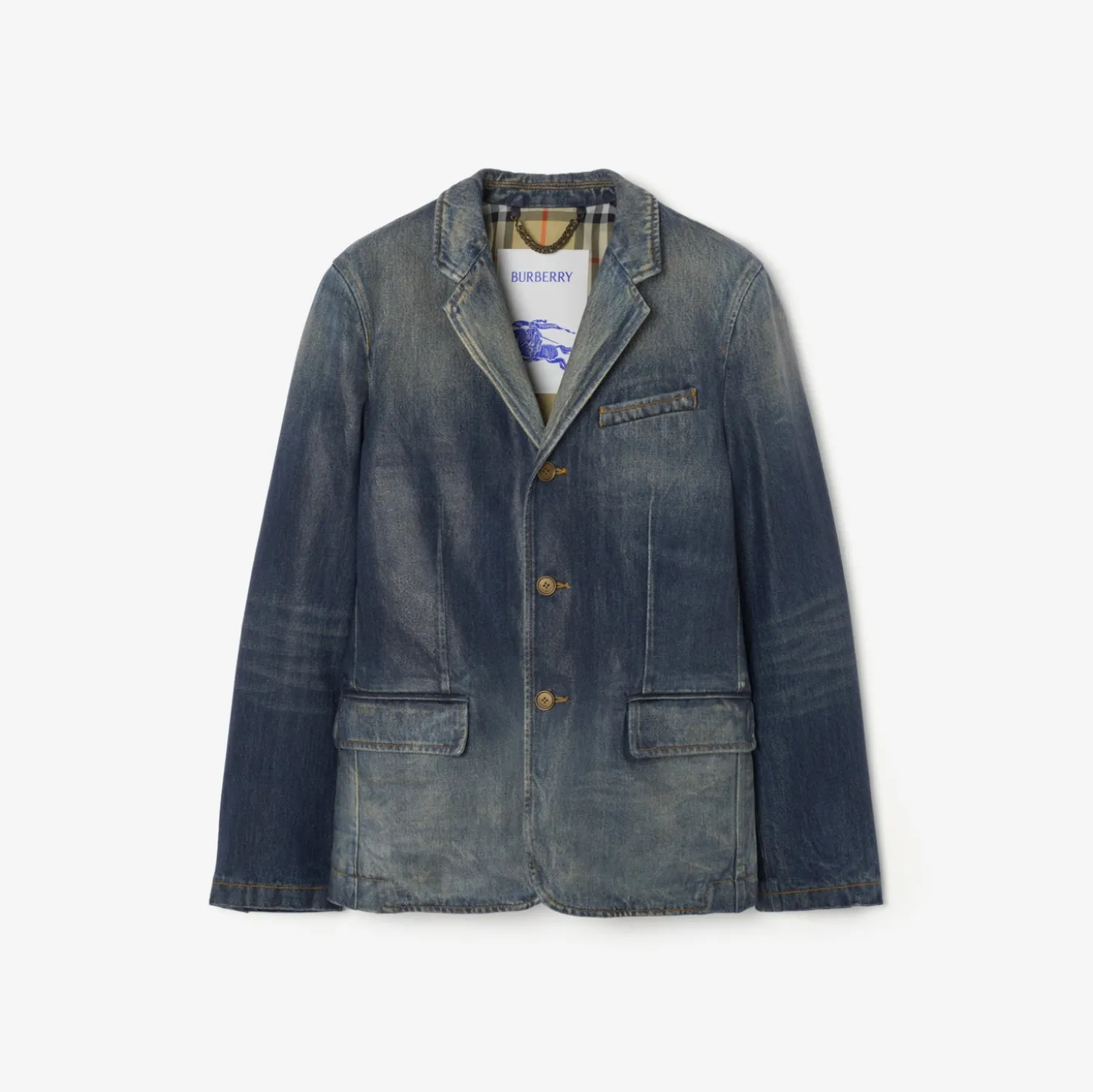Coated Denim Tailored Jacket