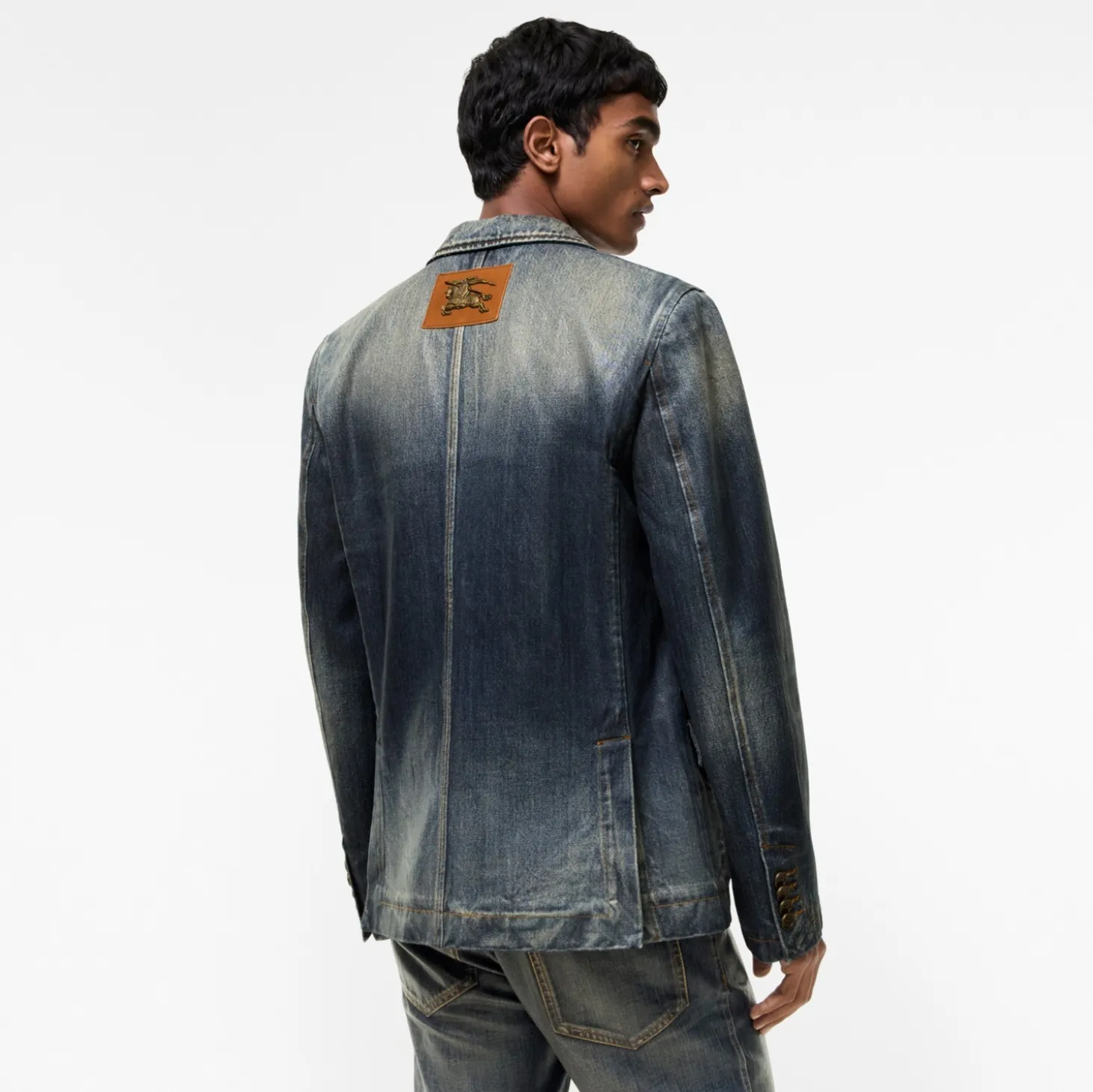 Coated Denim Tailored Jacket