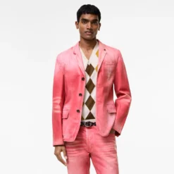 Coated Denim Tailored Jacket