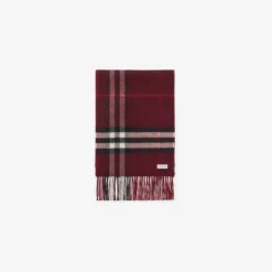 Contrast Check Cashmere Scarf